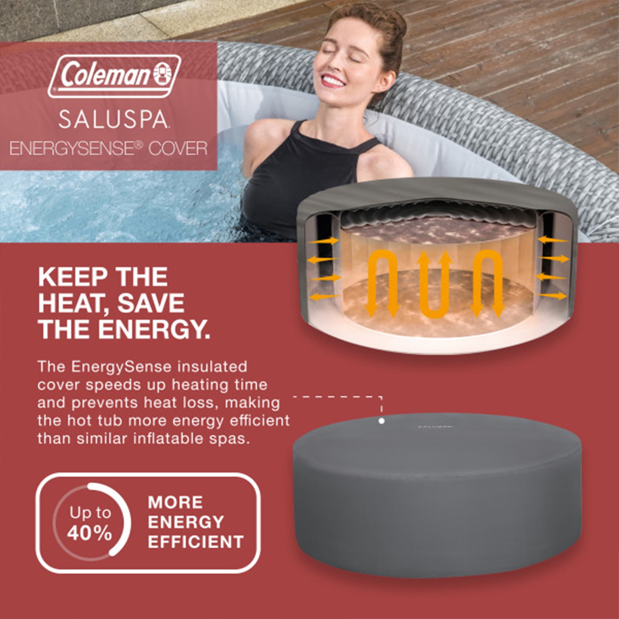 Coleman Sicily AirJet Inflatable Hot Tub w/ Cover w/ Pump #P09144