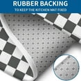 thumbnail image 4 of Gray and White Checkerboard Checkered Pattern Bathroom Rugs Sets 3 Piece,Toilet Cover Set,Absorbent Non Slip Bathroom Mats Sets with U-Shaped Contour Rug Toilet Rug Set, 4 of 5