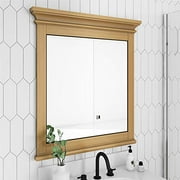 Dorel Living Monteray Beach 30 Inch, Natural Rustic Bathroom Mirror, 30"
