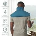 thumbnail image 4 of Pure Enrichment PureRelief Neck & Shoulder Heating Pad - 4 Heat Settings, Auto Shut-Off, Universal Fit, Magnet Closure, Soft Micromink, Storage Bag, 5-Year Warranty, Machine Wash (Turquoise Blue), 4 of 9