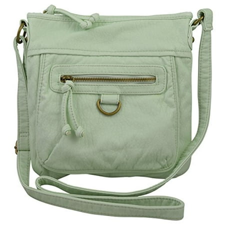 Women S Cross Body Bag Faux Leather Purse Messenger Handbag Mint