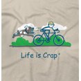 thumbnail image 2 of Life Is Crap Dog Bike Chase Good Life Funny T Shirts Gift Ideas T-Shirt Tee by Life Is Crap, 2 of 2