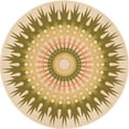 thumbnail image 1 of Ahgly Company Machine Washable Indoor Round Transitional Khaki Gold Area Rugs, 7' Round, 1 of 7