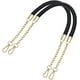 thumbnail image 1 of Negro - 2 piezas Correa de cadena para asa de bolso Correa de hombro de cuero sintético trenzado Accesorios para hacer bolsos 60 cm,, 1 of 5