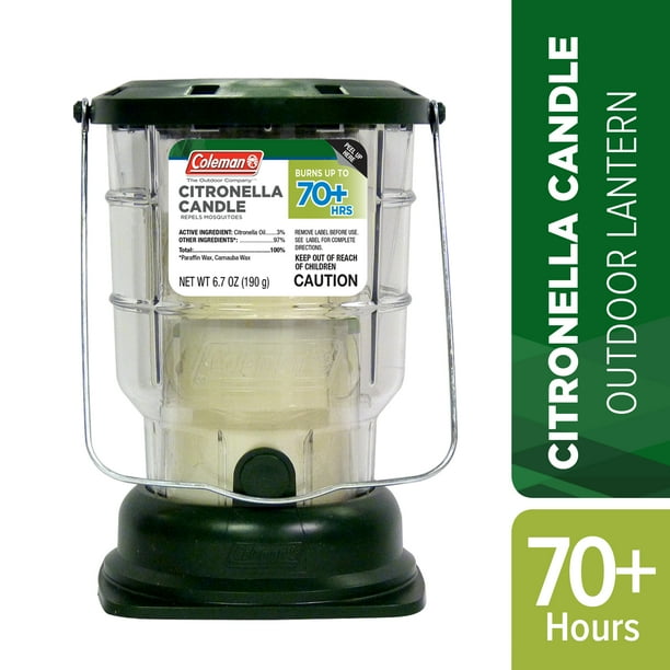 Coleman Citronella Candle Outdoor Lantern 70+ Hours, 6.7 Ounce