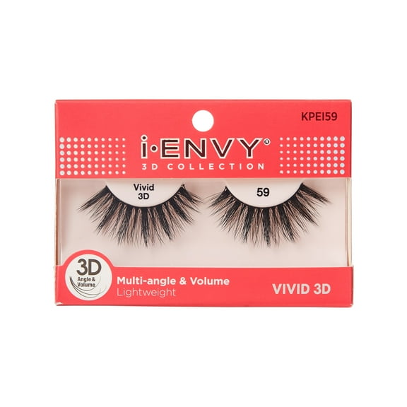 KISS i-ENVY 3D Collection Vivid False Eyelashes, Style 59, Spiky Clusters