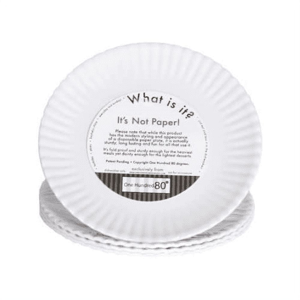 MELAMINE WHITE PAPER PLATES with ANTS 7.5, 11, 16 Washable PICNIC NEW