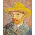 thumbnail image 2 of Van Gogh, Vincent 20x24 Gold Ornate Wood Framed with Double Matting Museum Art Print Titled - Self-Portrait with a Straw Hat (1887) , 2 of 4