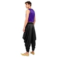 thumbnail image 2 of Aislor Men Character Arabian Prince Vest Outfits Open Front Waistcoat Top With Harem Pants Set Purple Black 3XL, 2 of 7