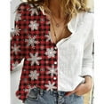 thumbnail image 2 of Tops Para Mujer Camisas de Manga Larga Blusas Moda Casual Cuello Vuelto Cárdigan Manga Larga Camiseta Suelta Botón de Blusa de Otoño Odeerbi ODB146632, 2 of 7