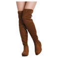 thumbnail image 2 of DREAM PAIRS Women's Fashion Faux Suede Over The Knee Thigh High Flat Boots PAULINE CAMEL Size 9.5, 2 of 7