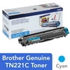 Brother Genuine Standard-yield Cyan Printer Toner Cartridge, TN221C
