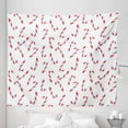 thumbnail image 1 of Candy Cane Tapestry, Aquarelle Style Sweets Traditional Christmas Festivity Winter Celebrations, Fabric Wall Hanging Decor for Bedroom Living Room Dorm, 5 Sizes, Orange and Blue, by Ambesonne, 1 of 1