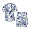 thumbnail image 1 of Balery Blue Paisley Conjunto de Pijama Infantil de Manga Corta con Estampado – Ropa de Dormir de Algodón Suave-Large, 1 of 6