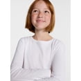thumbnail image 4 of Wonder Nation Girls Kid Tough Tee with Long Sleeves, Sizes 4-18 & Plus, 4 of 4
