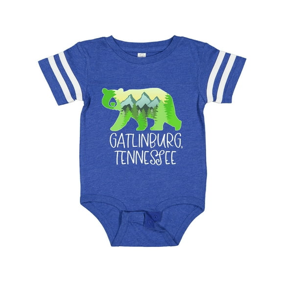 Inktastic Gatlinburg, Tennessee Mountains and Bear Shape Boys or Girls Baby Bodysuit