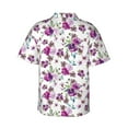 thumbnail image 4 of Xecao Rose Flowers print Hawaiian shirt - a stylish short-sleeve button-down for men, perfect for casual beach and tropical outings., 4 of 9
