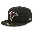 thumbnail image 3 of Men's New Era Black Atlanta Falcons  Main Patch 59FIFTY Fitted Hat, 3 of 6