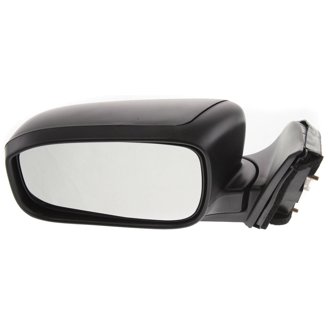 Power Side Mirror Replacement For 2003-2007 Honda Accord 4-Door - Driver Side, Manual Folding, Gloss Black