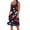 Black, variant on Women's Boho Round Neck Dress, Sleeveless Flowy Summer Sundress with Patriotic Theme, Ideal for Beach Weddings and Parties,Black L