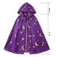 thumbnail image 3 of JAJAHO Kids Halloween Cloak Boys Girls Lace Up Star Moon Printed Hooded Party Cape For Trick-or-Treating, 3 of 3