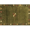 thumbnail image 1 of Ahgly Company Indoor Rectangle Abstract Brown Contemporary Area Rugs, 2' x 4', 1 of 4