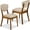 Walnut/Oatmeal, variant on Best Choice Products 2-Piece Mid-Century Modern Wood & Upholstered Dining Chair Set - Walnut/Moss Green