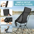 thumbnail image 2 of TOPCHANCES Ultralight High Back Folding Camping Chairs with Armrest, Upgrade Aluminum Alloy Bracket, Portable Lightweight Outdoors Camping Chair with Carry Bag, 2 Pack, 2 of 8