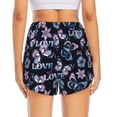 thumbnail image 3 of Picia Love Butterflies Pattern Women's 2 in 1 Athletic Running Shorts High Waisted Workout Casual Gym Sweat Shorts with Comfy Liner Zipper Pockets-Small, 3 of 9