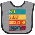 thumbnail image 3 of Inktastic Rock Climbing Eat Sleep Rock Climb Repeat Boys or Girls Baby Bib, 3 of 4