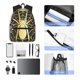 thumbnail image 4 of Easygdp Gold Spider On The Web Mochila Casual para Portátil, Mochila para Escuela, Viajes, Negocios, 4 of 6