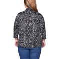 thumbnail image 3 of Plus Size Puff Print 3/4 Sleeve Two-Fer Top, 3 of 3
