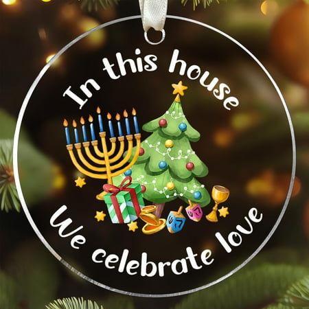 Hanukkah Gifts - Hanukkah Ornaments Jewish Christmas Ornaments - Spiritual Gifts for Men Women - Jewish Gift Ideas for Women - Acrylic Christmas Ornament 2025