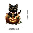 thumbnail image 3 of Halloween Acrylic Pumpkin Keychain - Cute Car Mirror Charm & Backpack Decor | Durable Double-Sided Gift for Kawaii Lovers | Fall Festival Accessories, 3 of 6