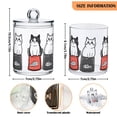 thumbnail image 5 of Yayeee 2 Pack Qtip Holder Bathroom Cotton Swab Canister with Lid Clear Dispenser Set, Black Chubby Cat, 5 of 6
