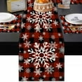 thumbnail image 6 of Cinvoph 5pcs Christmas 13"x72" Table Runner and 12"x18" Placemat Set Plaid Snowflake Runner & Xmas Table Mat for Holiday Kitchen Dining Decoration, 6 of 6