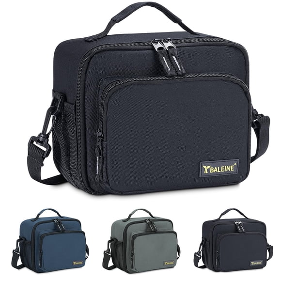 Bolsa Térmica para Almuerzo BALEINE para Hombre y Mujer Negra (Pequeña)