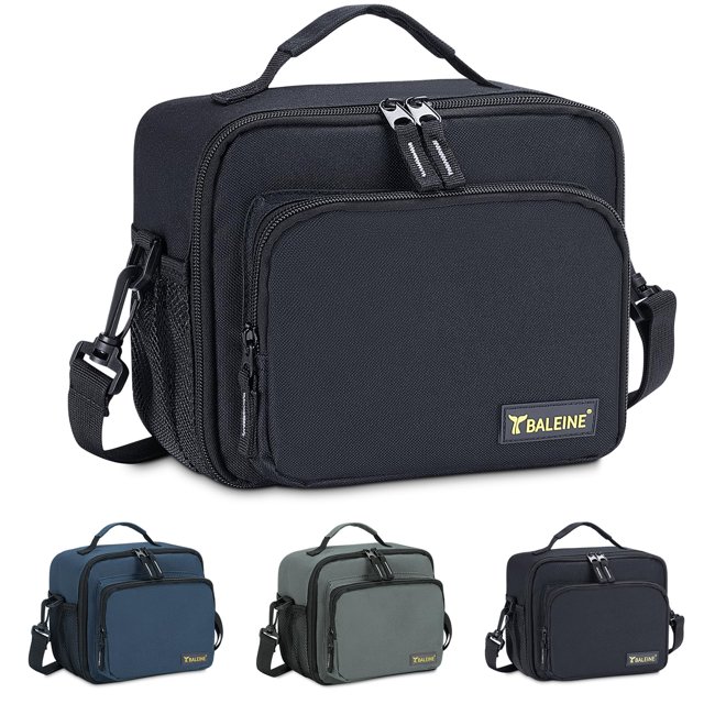 Bolsa Térmica para Almuerzo BALEINE para Hombre y Mujer Negra (Pequeña)