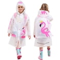 thumbnail image 1 of Capa de lluvia para niños Capa impermeable con capucha inflable Chaqueta impermeable Niños Niñas Poncho Ropa de lluvia reutilizable oso de fresa Hogar, 1 of 5