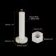 thumbnail image 2 of 20 Pares Tornillo Tuerca Surtido Unique Bargains M8x30mm Cabeza Plana Ranurada Blanco, 2 of 4