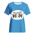 thumbnail image 4 of Mujeres Casual Béisbol Mamá Tie-dyed Impreso Manga corta Cuello redondo Pullover Blusa Camiseta Tops OAVQHLG3B Store lin121212, 4 of 5