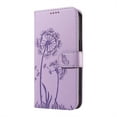 thumbnail image 4 of Allytechgroup For iPhone Air Flip PU Leather Wallet Case, Built-in Cash Slot Credit Card Pocket Shock-Absorbent Lightweight Protective Cover with Wrist Strap for Women Girls, Purple, 4 of 10