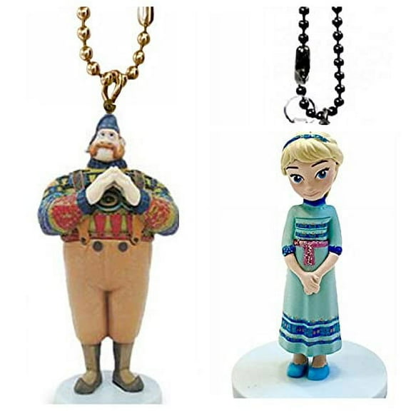 Oekan & Baby Princess Elsa 3” PVC Keychain Dangler Ornament Figure Frozen
