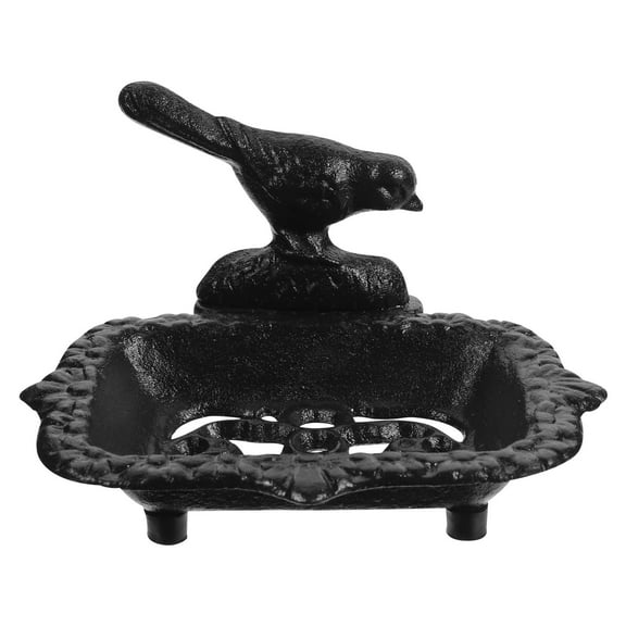 FRCOLOR Metal Soap Holder Iron Soap Draining Holder Bird Shaped Hand Soap Dish for Bathroom Kitchen Hotel