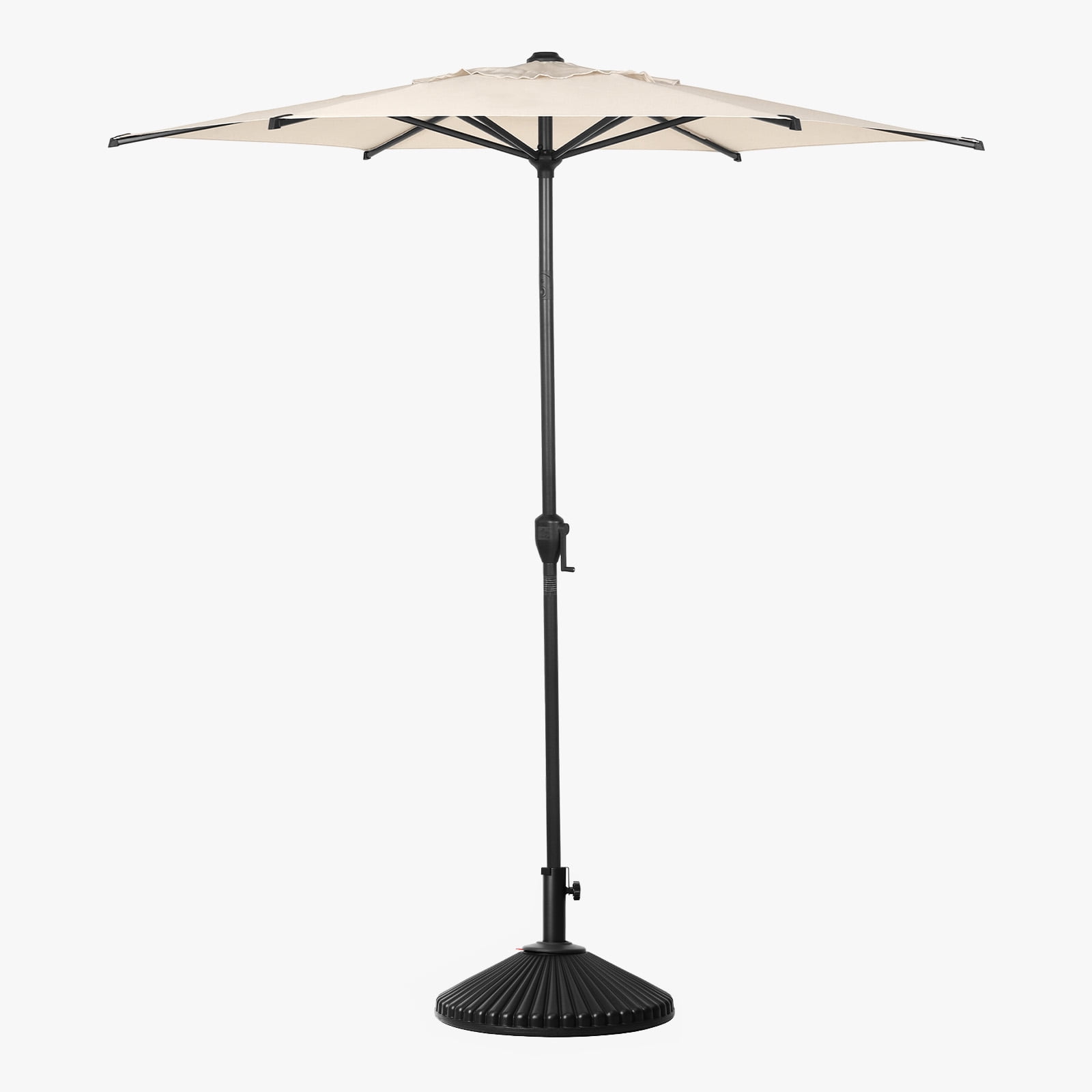 Abba Patio Umbrella Base, Round Sunburst Market Umbrella Stand, 50.7 lbs Capacity, Black