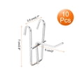 thumbnail image 2 of Uxcell 10 Grid Wall Hooks, 2 Inch Grid Wall Panel Display Hooks for Grid Wall Accessory Display Rack for Retail Stores, Home Office, Garage Storage, Silver, 2 of 7