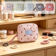 thumbnail image 7 of Mini Fabric Pouch,Quilted Cotton Period Accessory Bag Smooth Zipper Portable Lightweight Organizer,Small Item Storage For Campus Daily Commute Gym Outdoor Trip(Red), 7 of 7