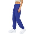 thumbnail image 3 of Baggy Sweatpants for Women Cute Print Elastic Waist Cinch Bottom Pants with Pocket Fall Casual Loose Running Trousers, Blue, XXL, 3 of 4