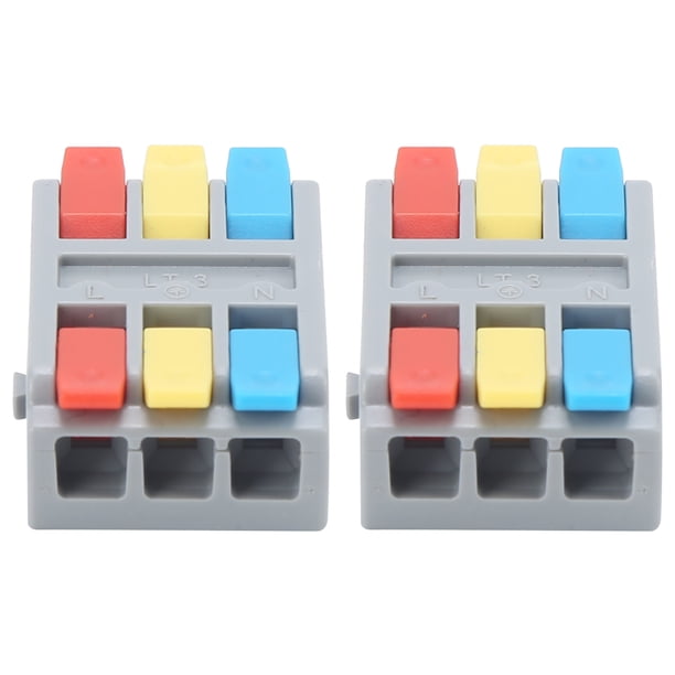 terminales de abrazadera de bloque de cables, conector de cable eléctrico rápido de tipo empuje de 3 posiciones LT-3 250 V