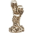thumbnail image 4 of Northlight Triple Skulls and Bones Halloween Tea Light Candle Holder - 12", 4 of 8